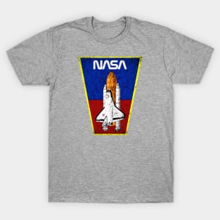 NASA Space Shuttle Grunge Logo Mars Moon Vintage Style T-Shirt